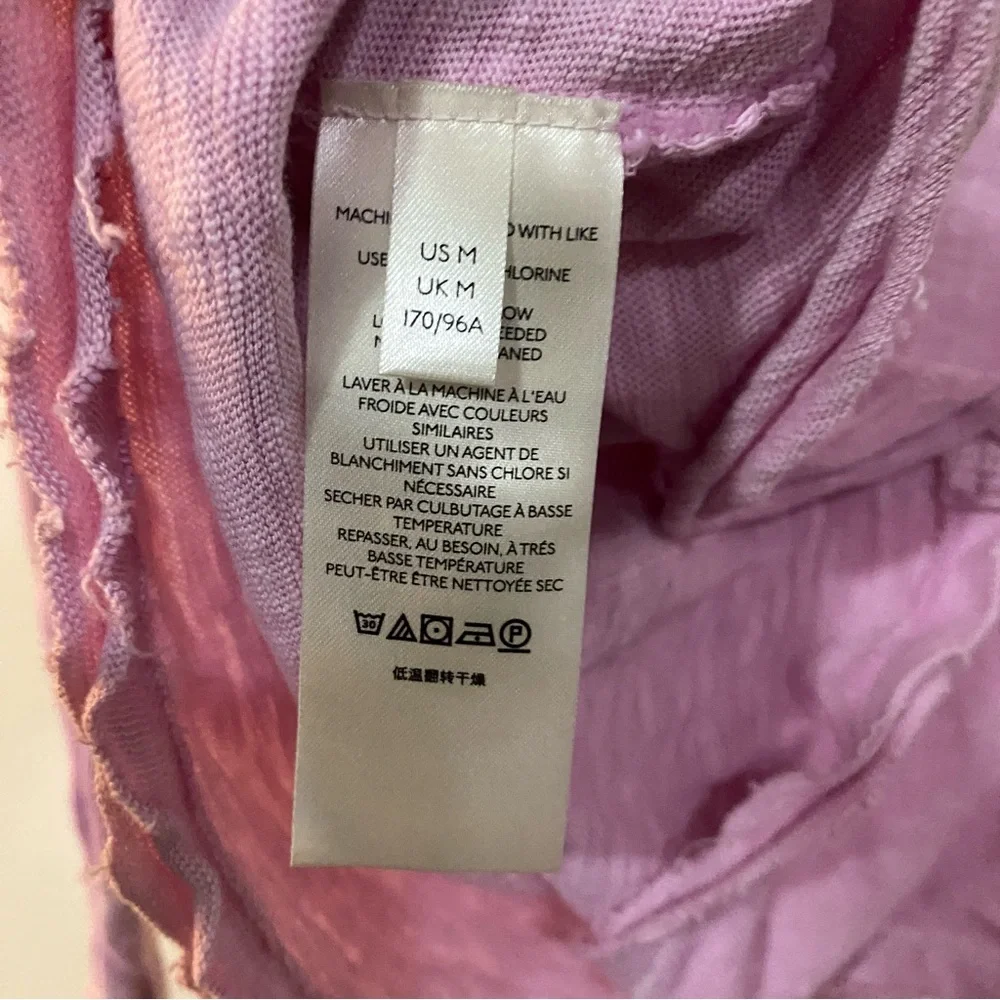 Free People Henley Top Phoebe Medium Pink Thumb Holes Knit - Picture 4 of 8